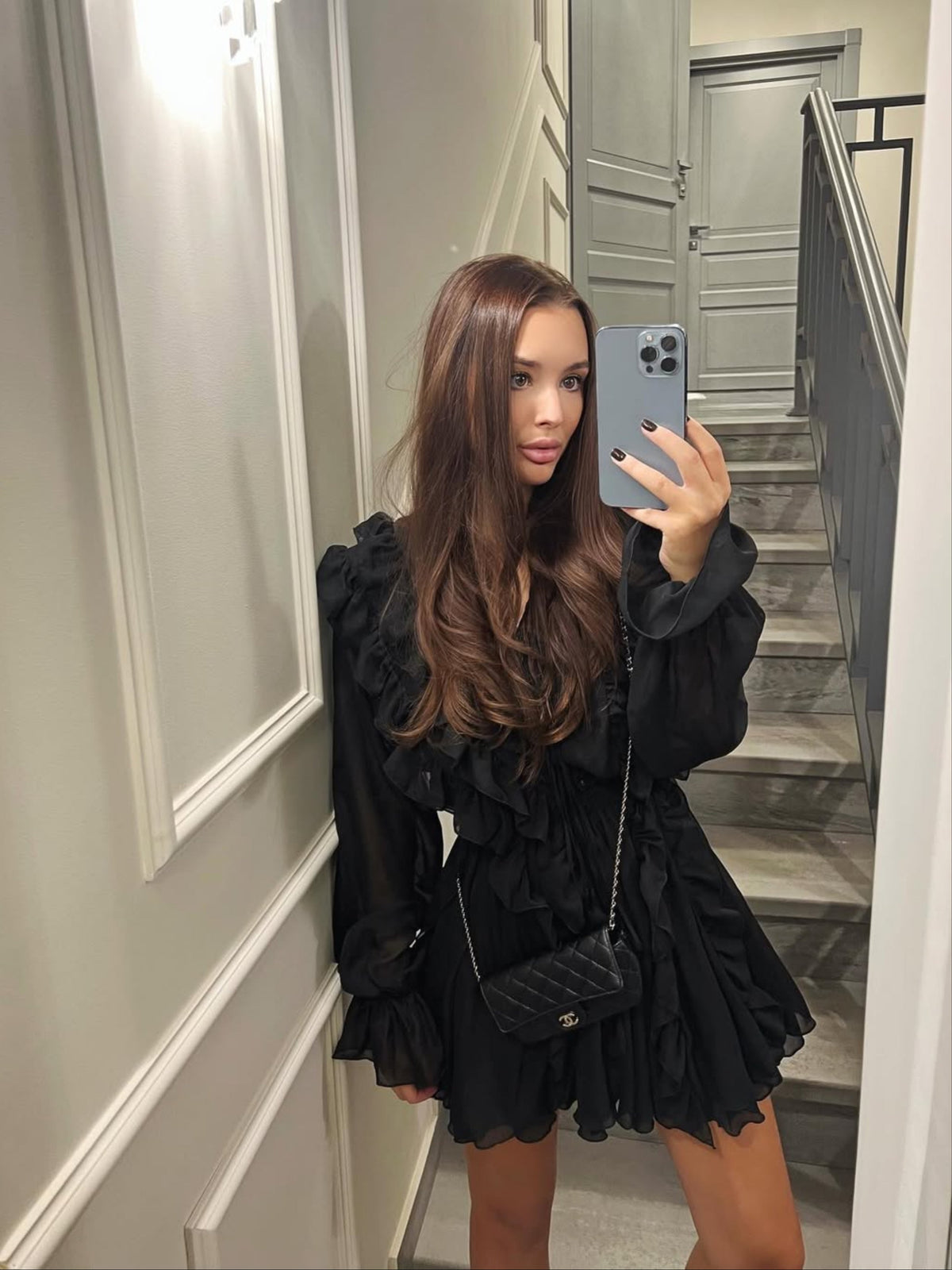 RUSHE Dress in Black