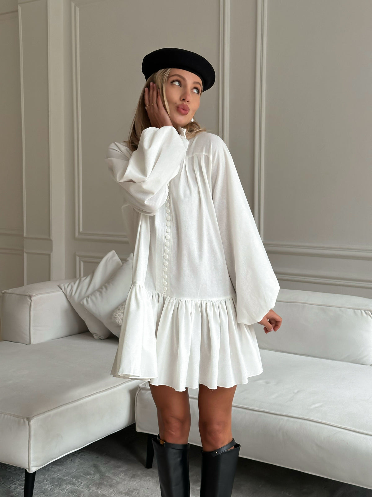 ADELINA Dress in Ivory