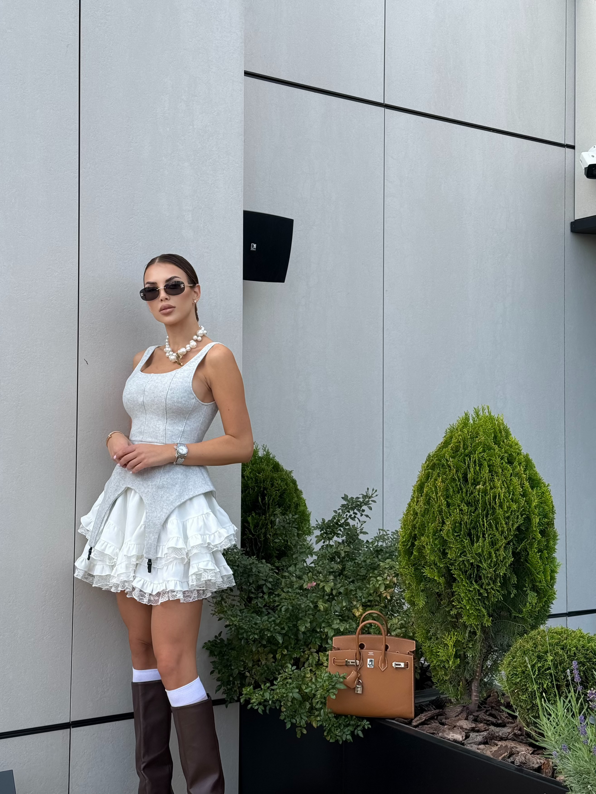 HAZEL Peplum in Grey
