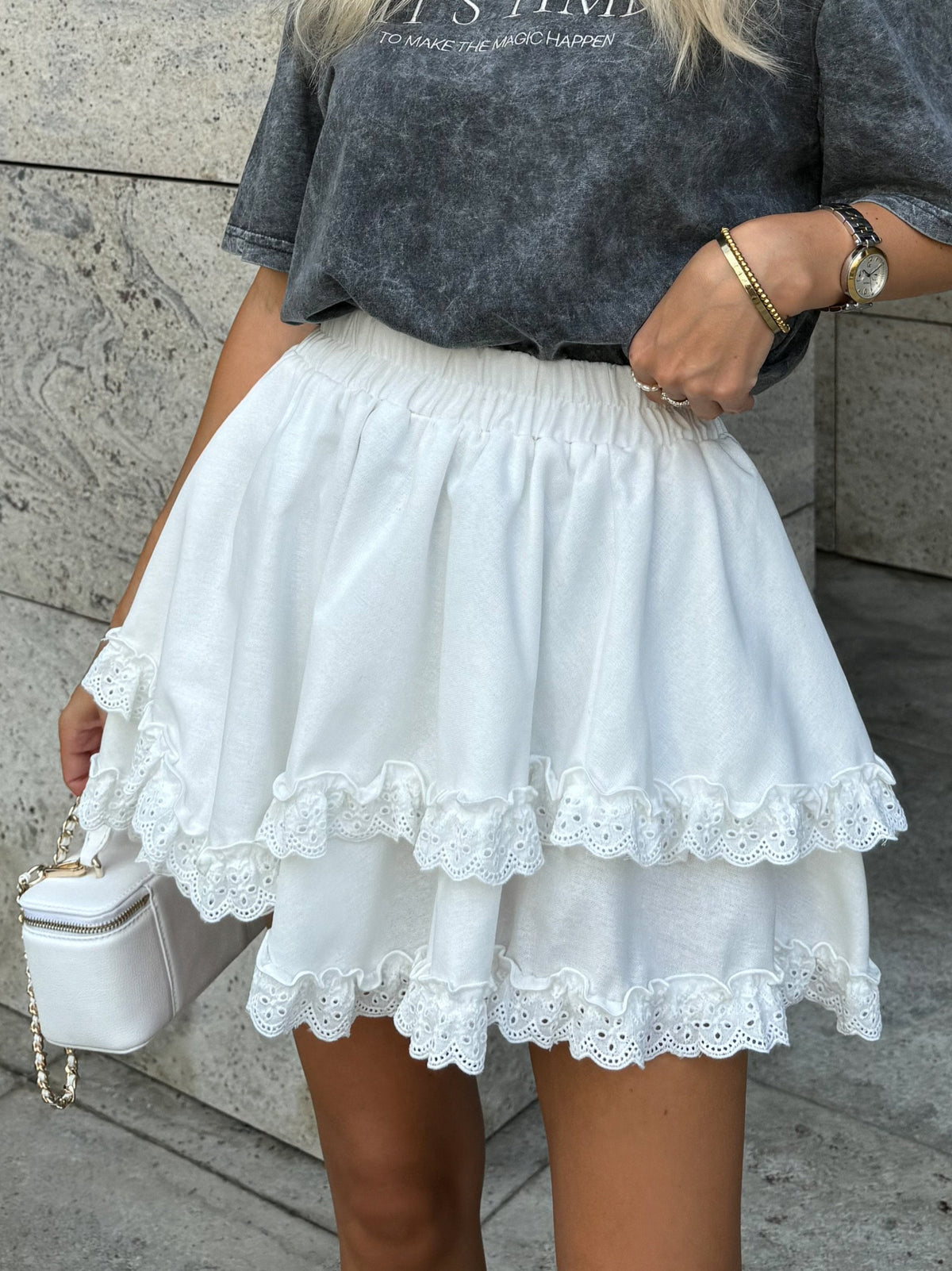 BERGAMO Skirt in Ivory