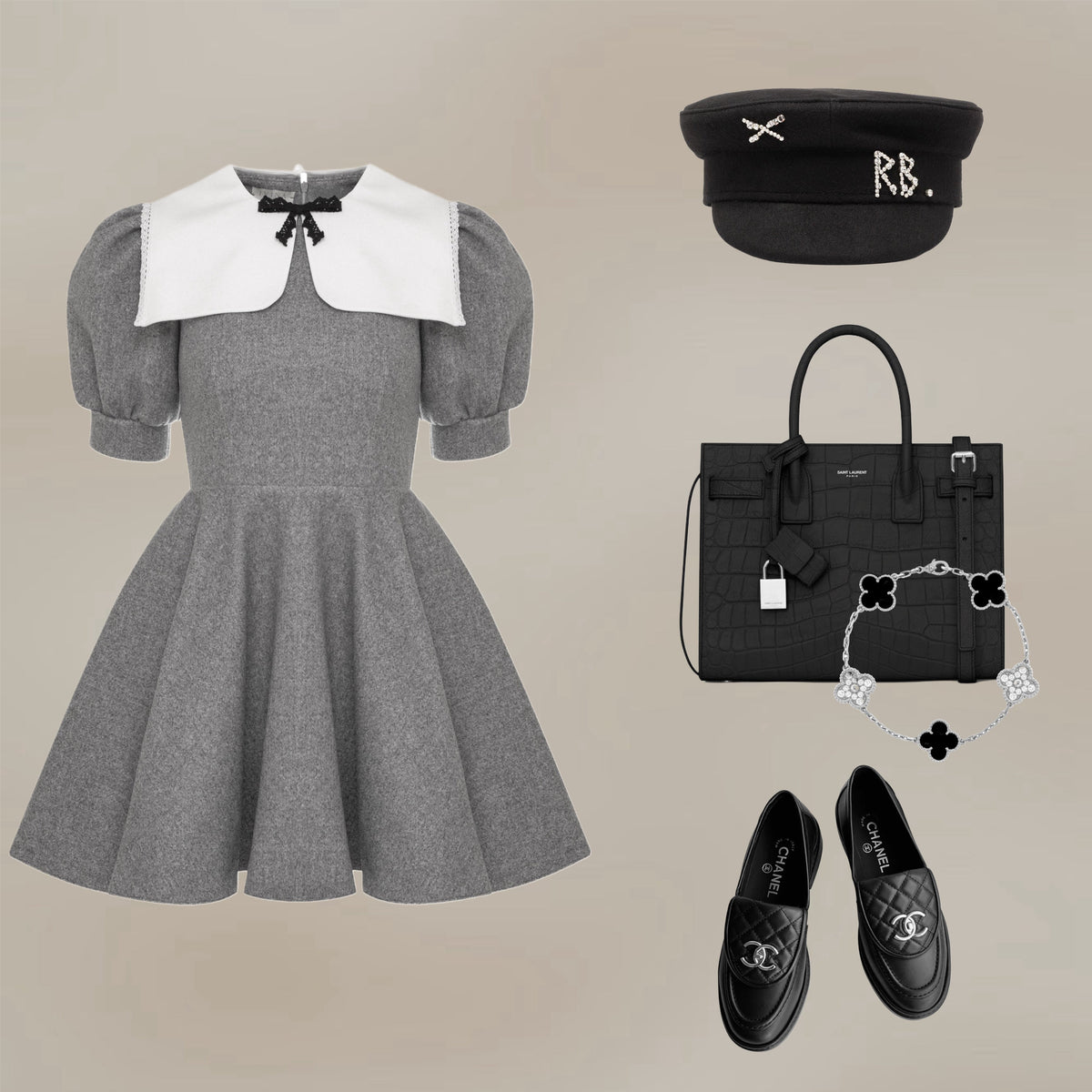 MERCI Dress in Grey