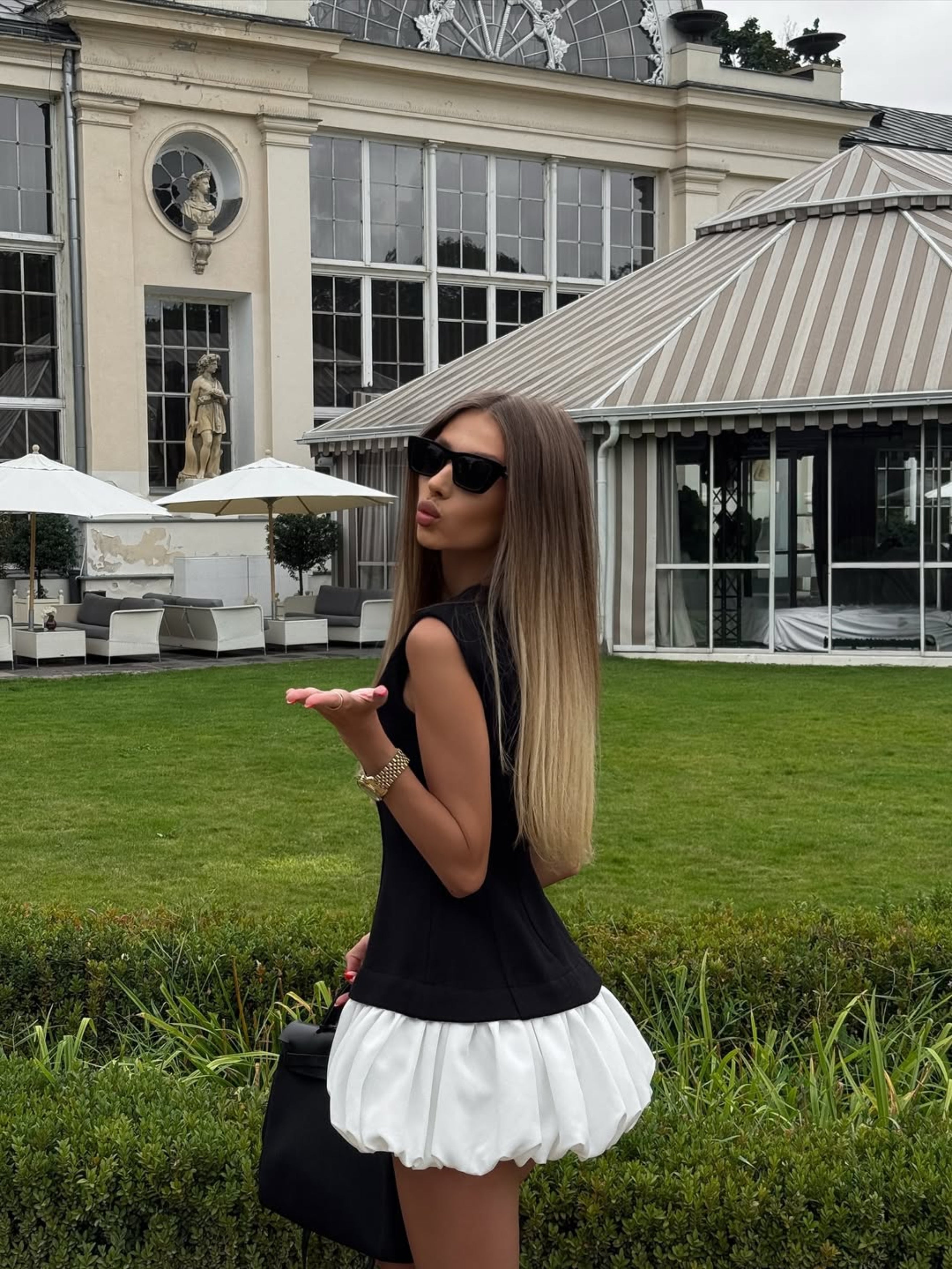 Сукня DAFNA чорно-біла