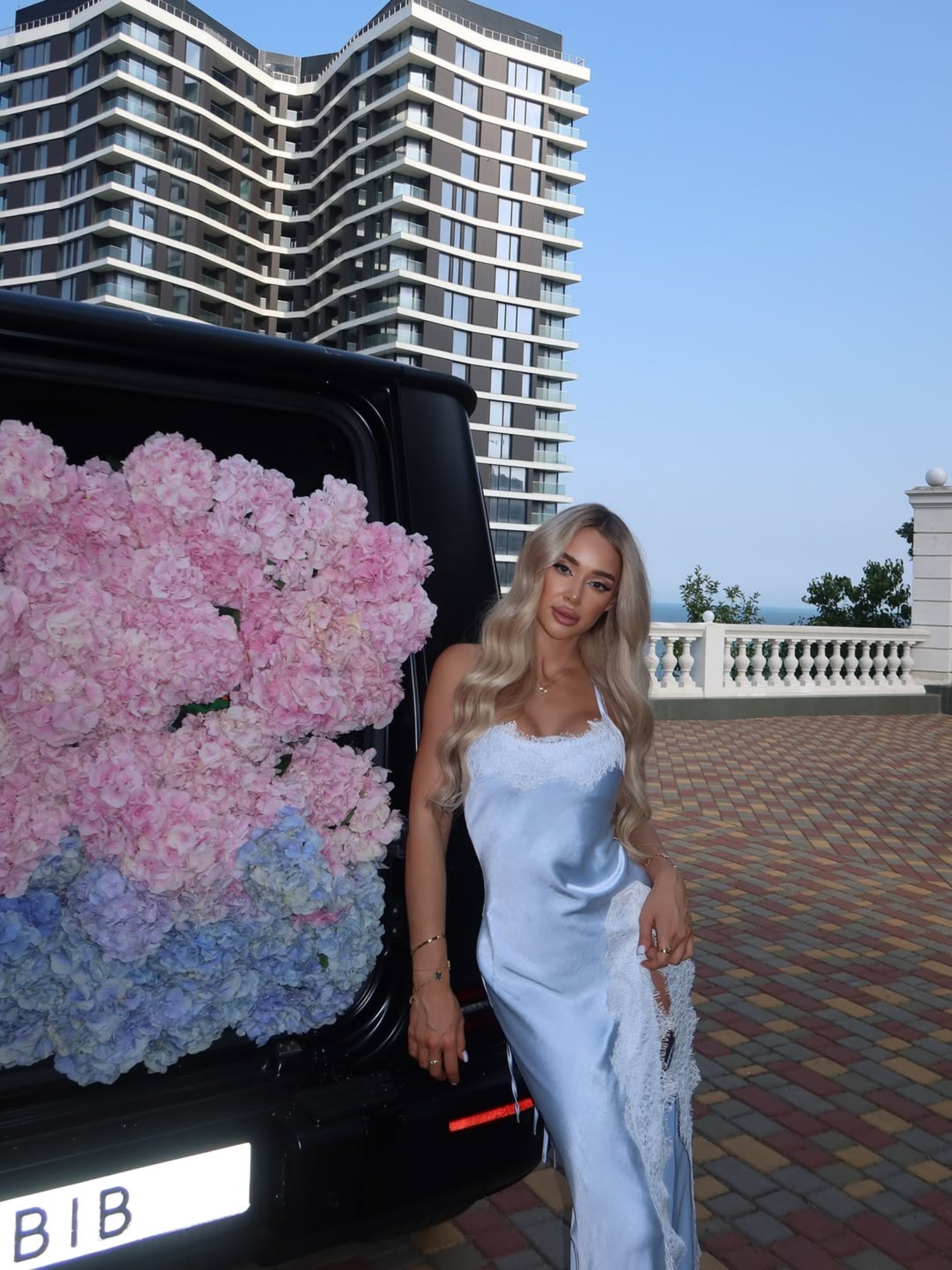 Сукня-максі SUNSET блакитна