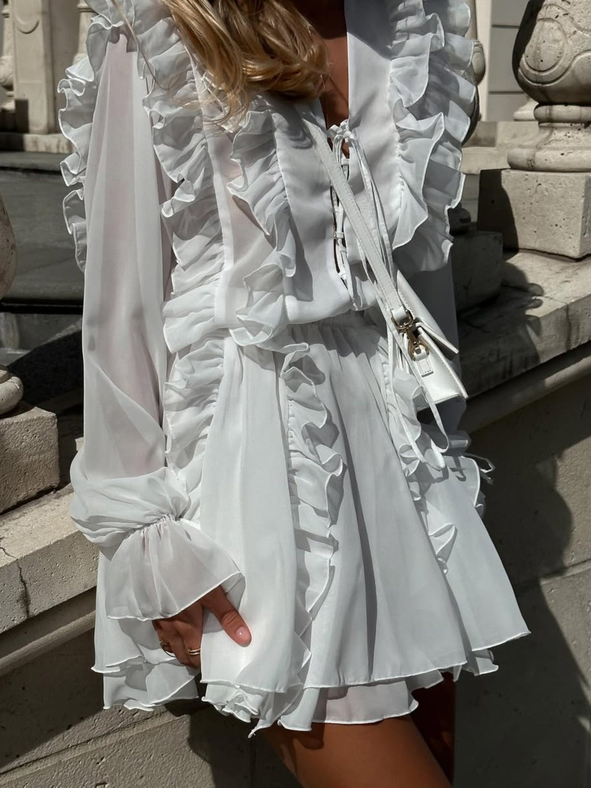 RUSHE Dress in White