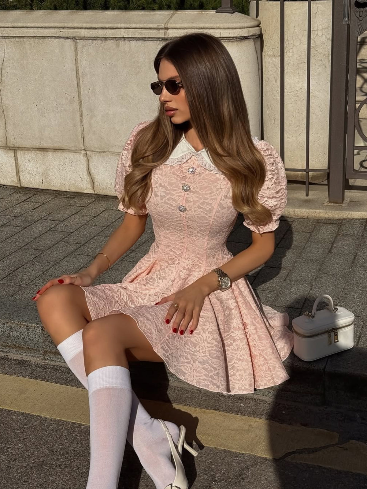 BRIDGERTON Dress in Peach