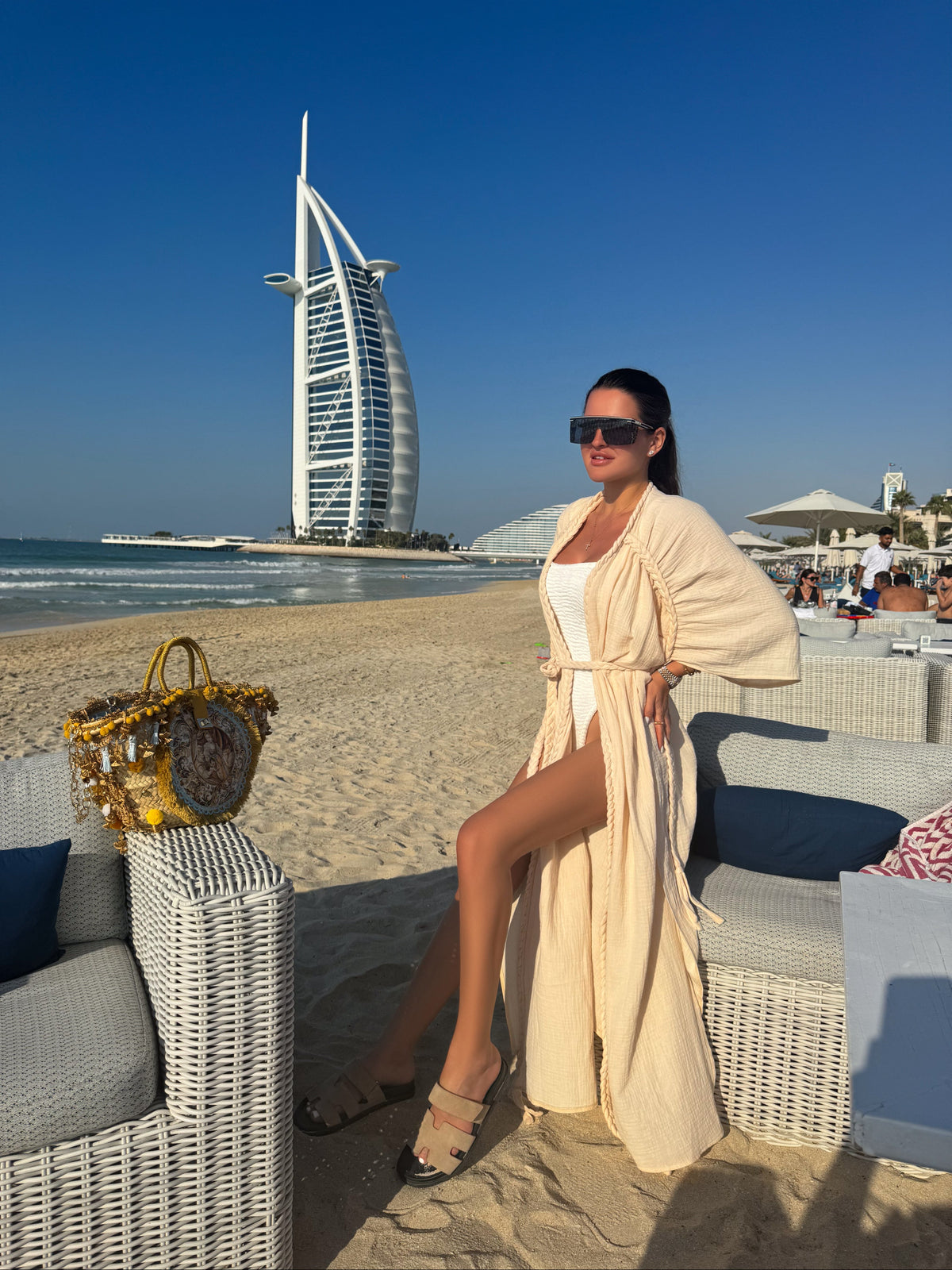 AFRODITA Beach Robe in Beige