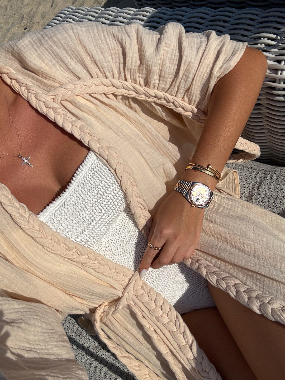 AFRODITA Beach Robe in Beige