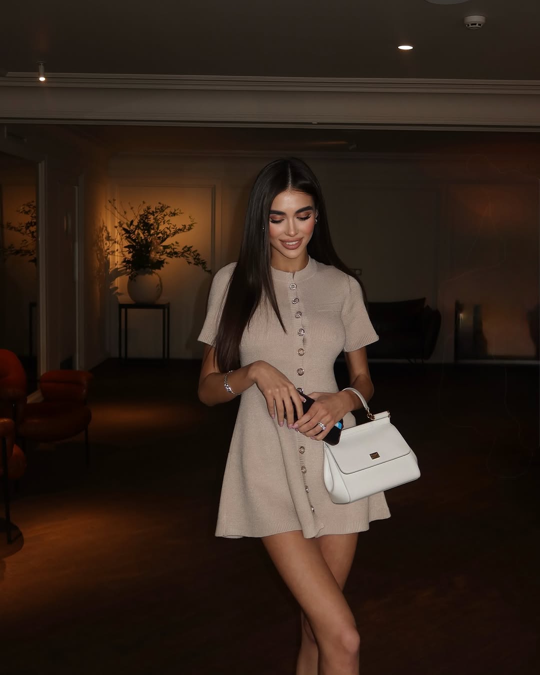 CHLOE Dress in Beige