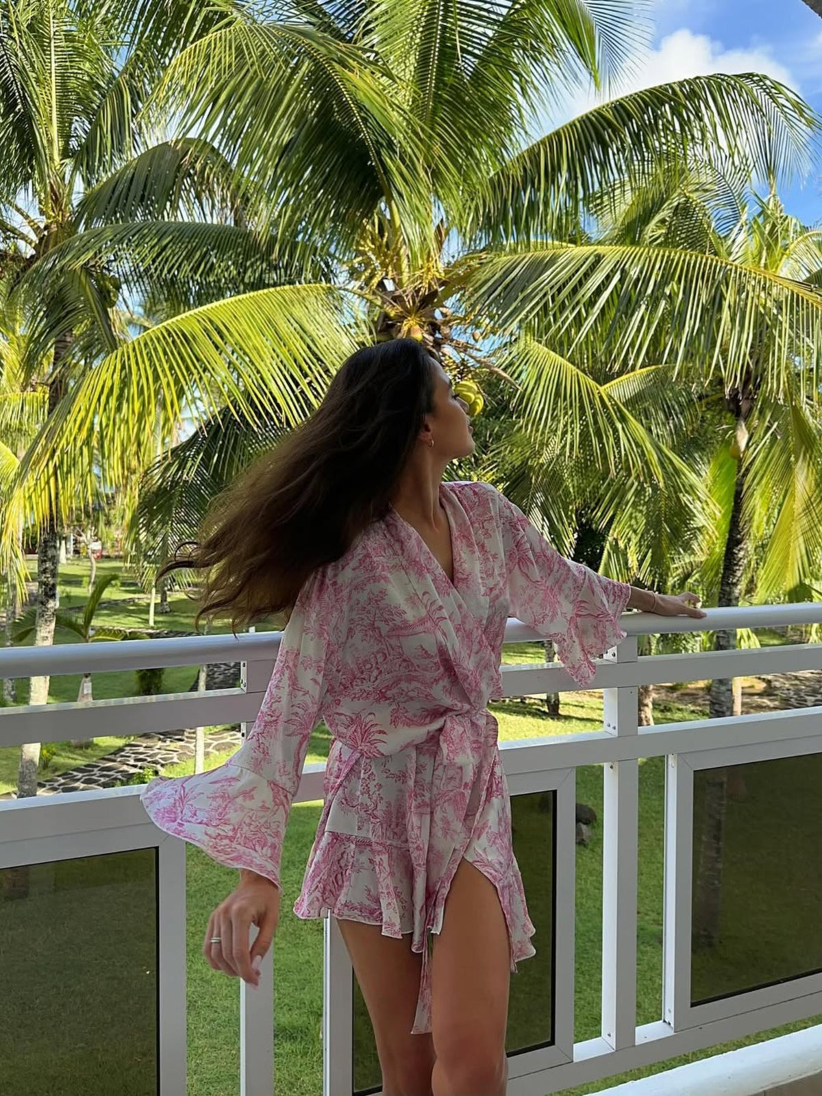 Robe in Pink Print
