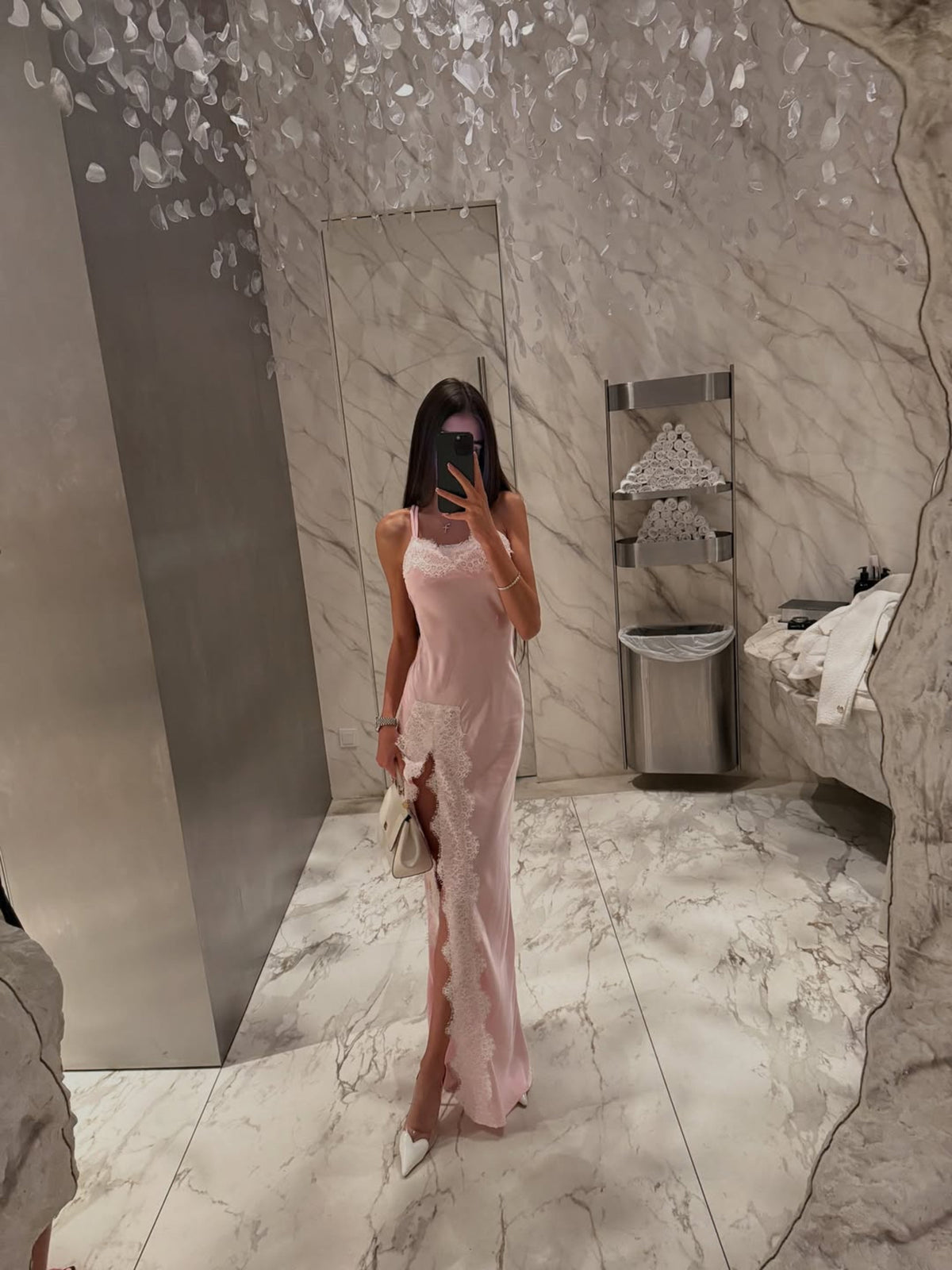 SUNSET Maxi Dress in Powder