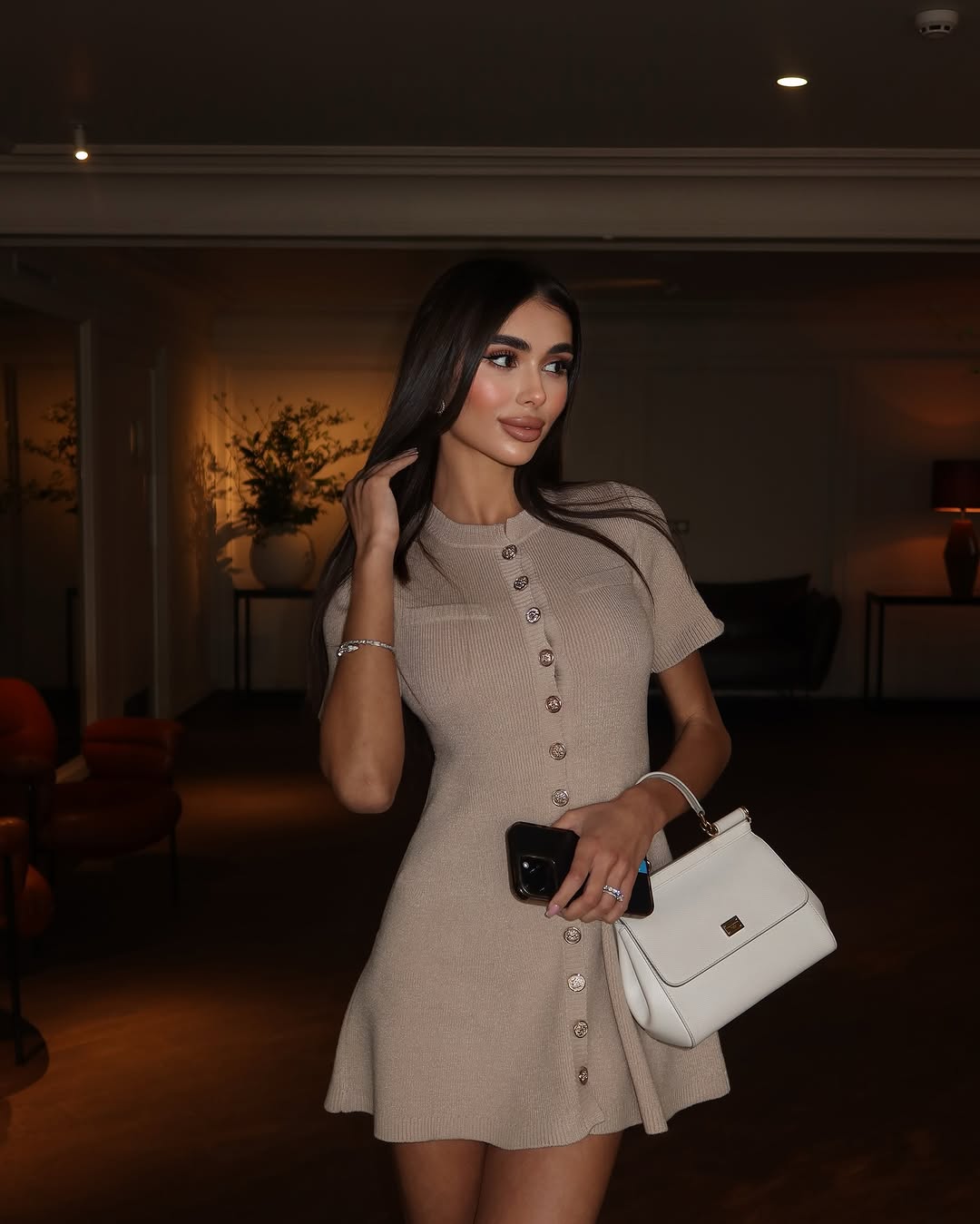 CHLOE Dress in Beige