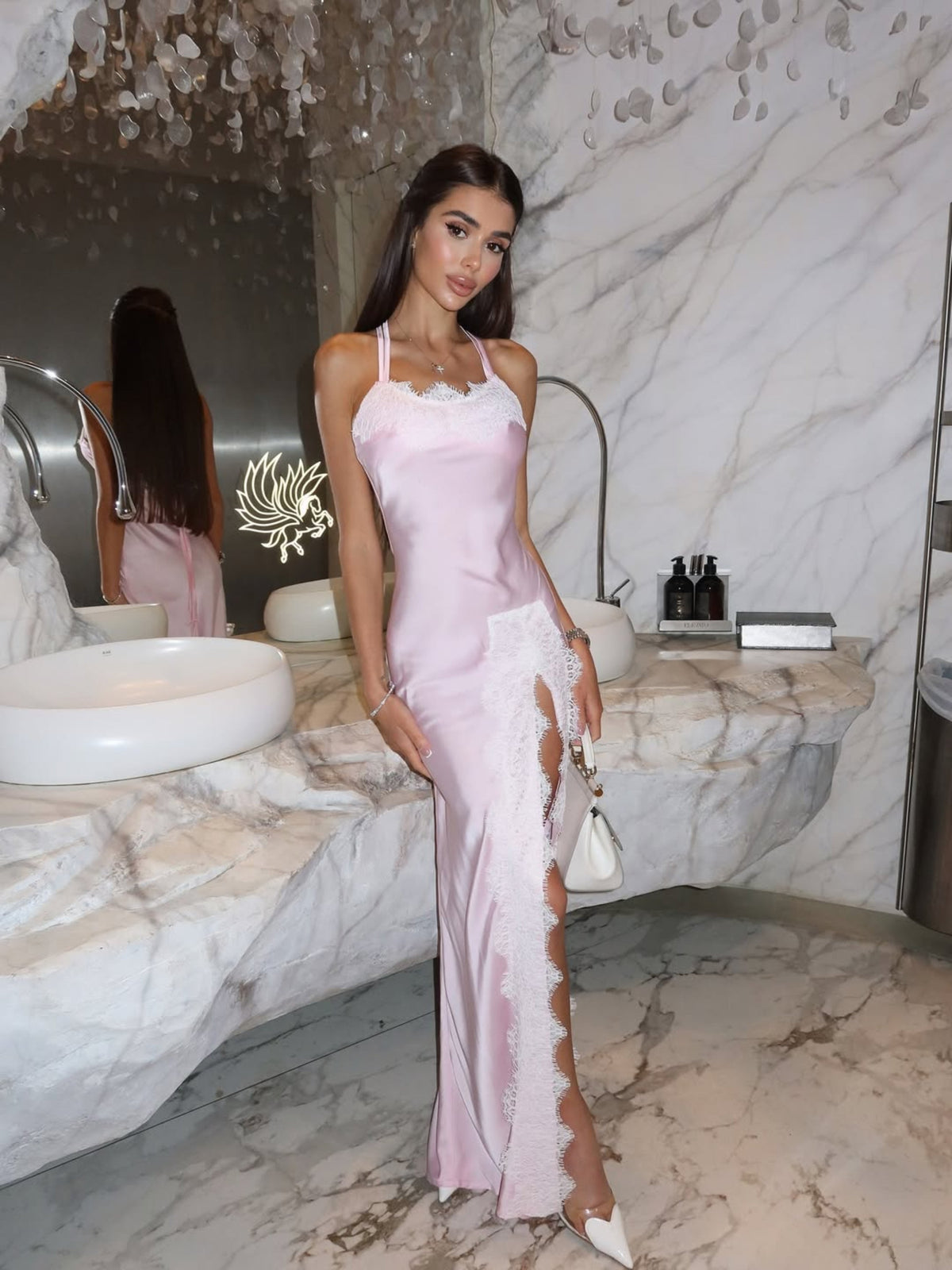 SUNSET Maxi Dress in Powder