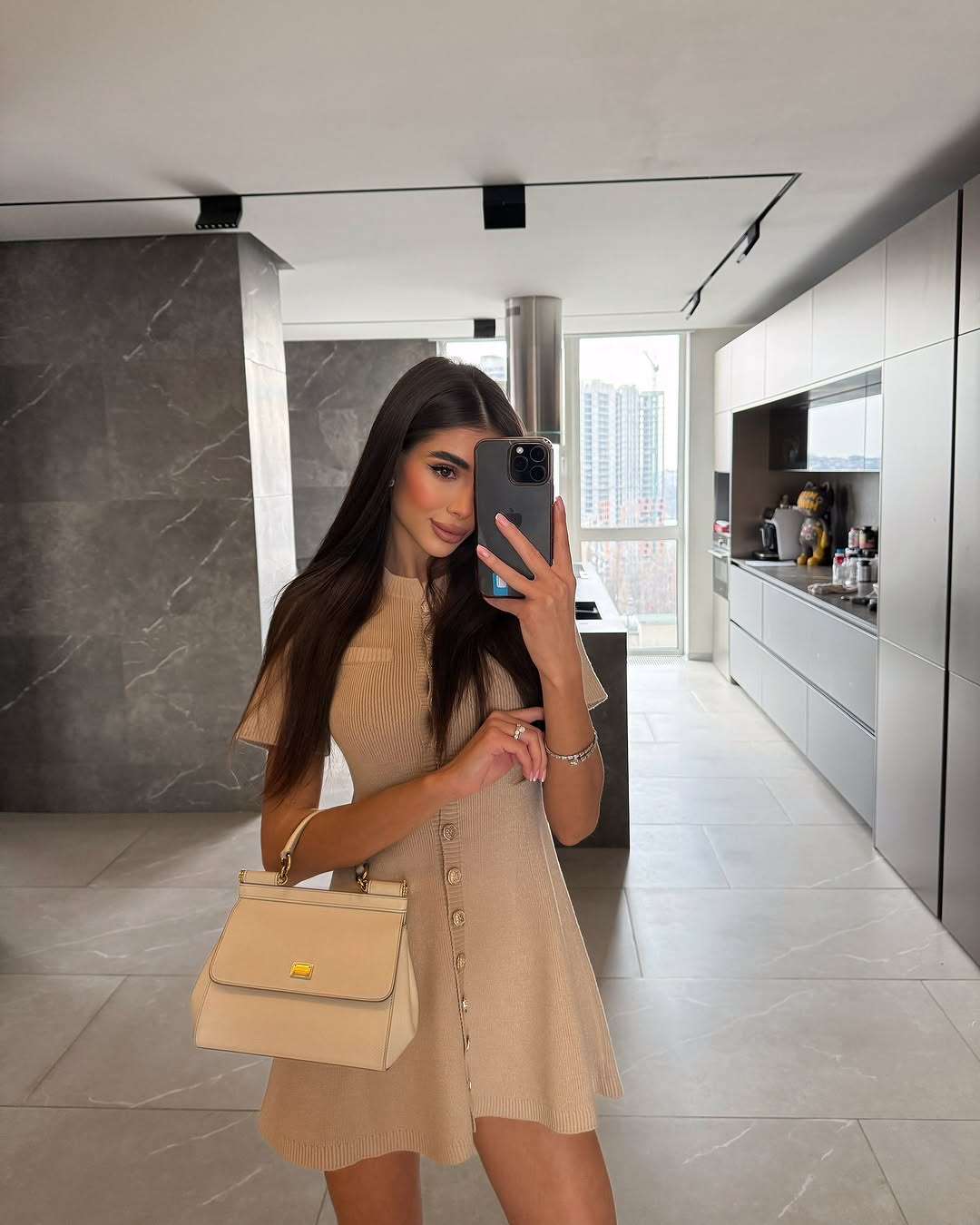 CHLOE Dress in Beige
